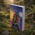 "Fated: When Love Becomes Destiny" stands upright on mossy forest ground surrounded by green foliage and small flowers.