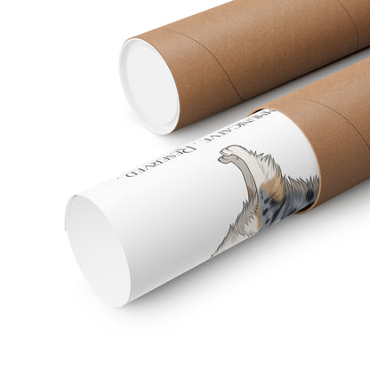 Two mailer tubes on a white background, with one open to reveal a poster.